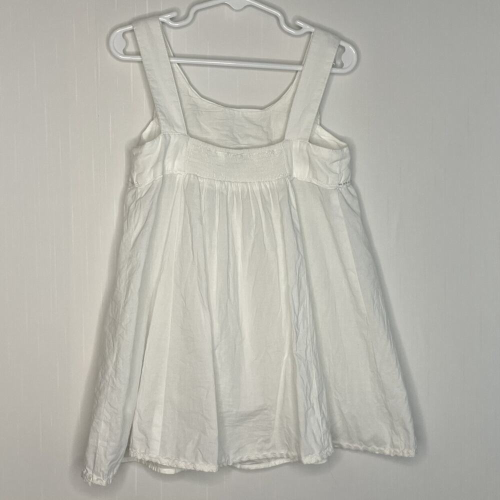 Monsoon White Cotton Sparkle Smocked Summer Top Size 8/9 - Picture 5 of 10
